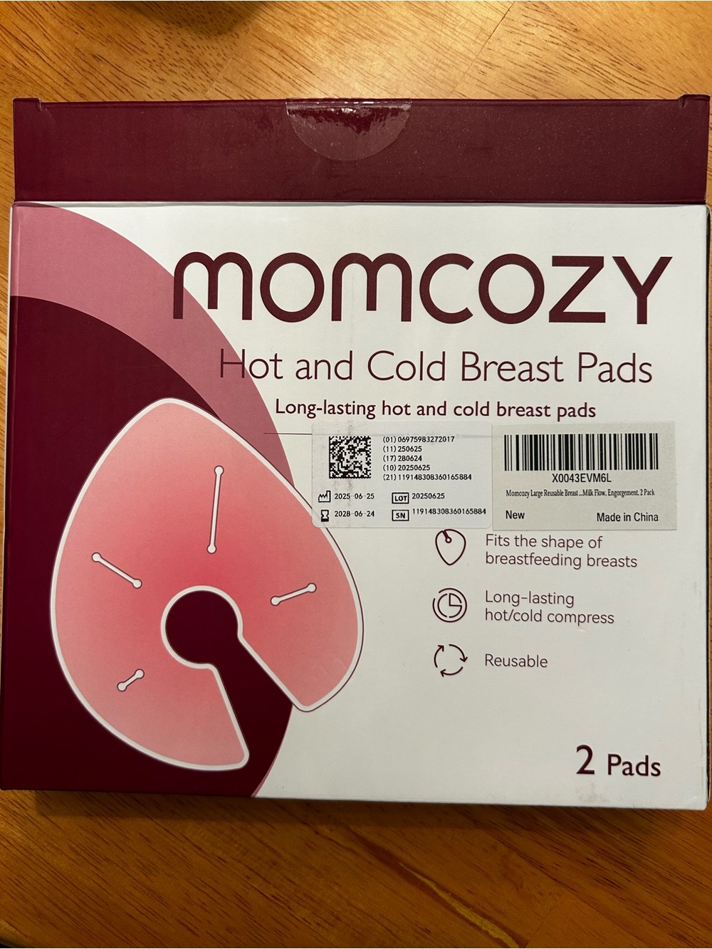 Momcozy Hot and Cold Breast Pads - Pink